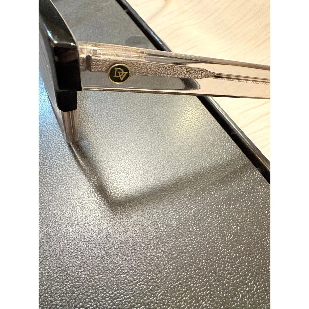 DI VALDI Hand Made Frame Eyeglasses Glasses Black Clear Gradient Square Women‎